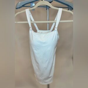 Kindred bravely nursing white tank Top